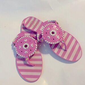 Jack Rogers Georgica Pink Jelly Sandal Size 8
